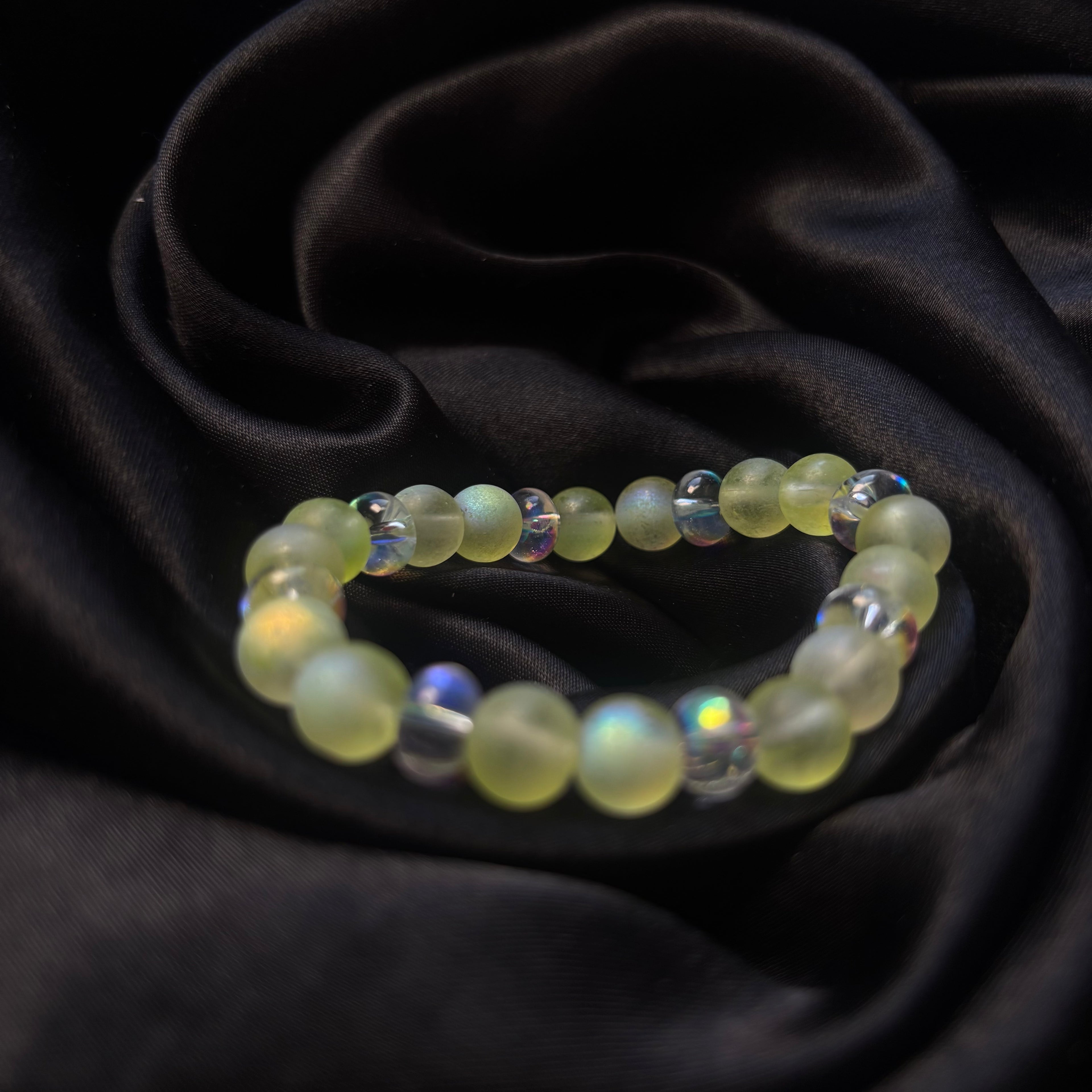 Green beaded bracelet